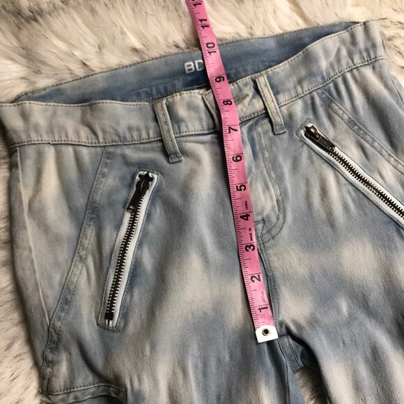 Urban Outfitters Midrise BDG Tie Dye Blue & White Acid Wash Jeans 25 - Picture 7 of 14